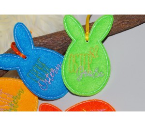 Stickdatei ITH - Anhänger Hasen Eier Ostern